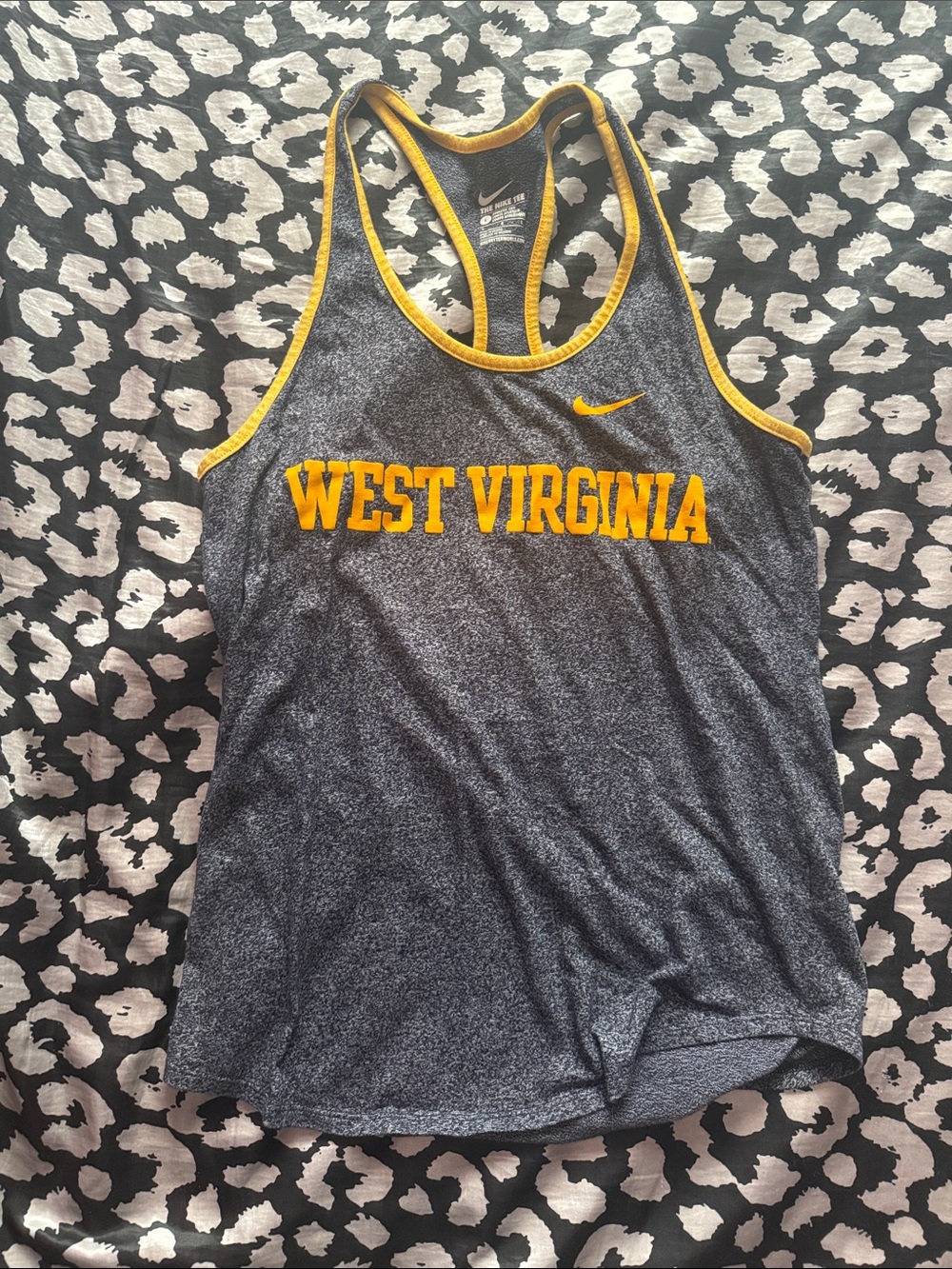 Nike Gray & Gold West Virginia Racerback Tank
